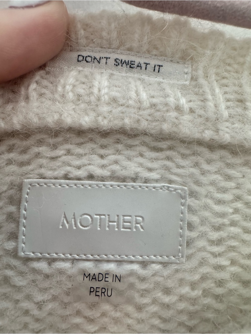 Mother The Long Drop Checkered Entry Fee Alpaca Wool Jumper - Picture 7 of 13